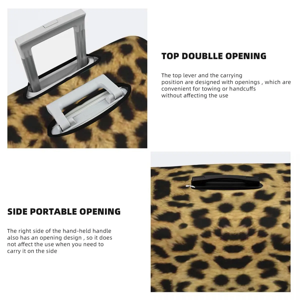 Animal Pattern Suitcase Cover Leopard Print Fun Travel Protector Luggage Accesories Holiday