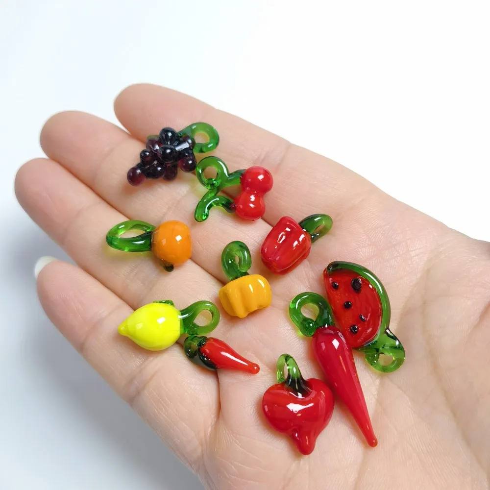 Lampwork Beads  Fruit And Vegetable Series Multi Sizes Unique Shape Loose Beads DIY Making Bracelet Necklace Materials