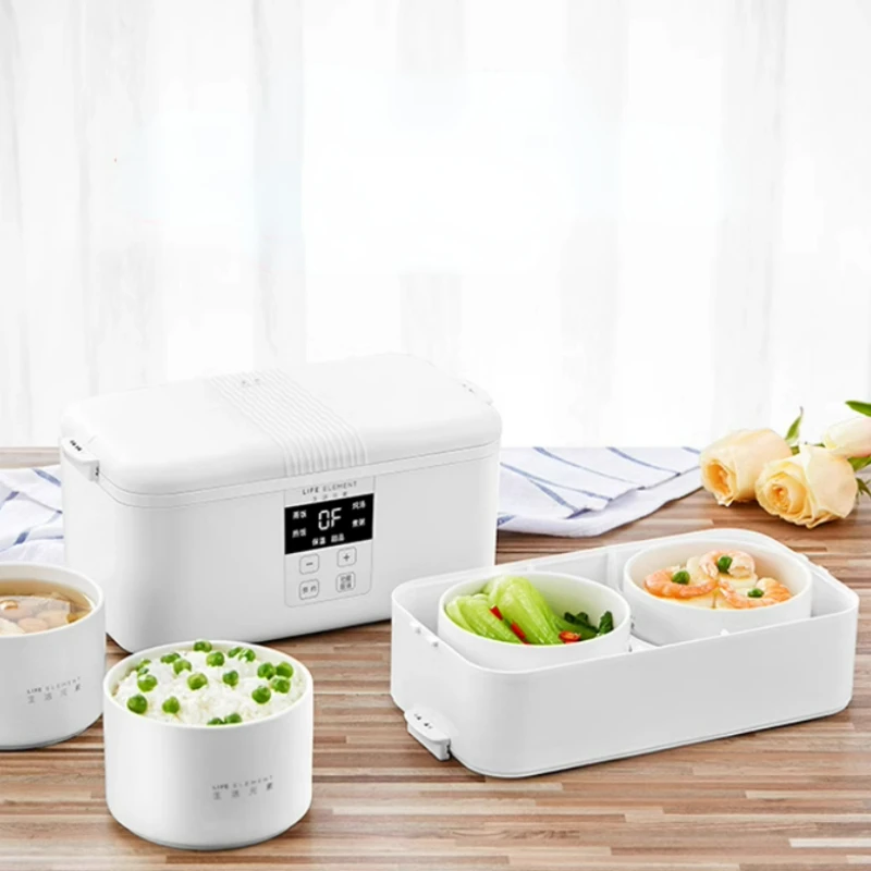 One Click Touch High-capacity Electric Lunch Boxes，ceramic Inner Liner That Can Be Plugged in Insulation Warmers for Food