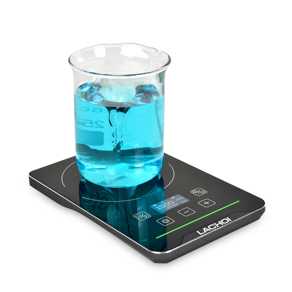 

LACHOI Ultra-thin Magnetic Stirrer IP67 Waterproof Rechargeable OLED Display 15-1500rpm Chemical Laboratory Stirrer
