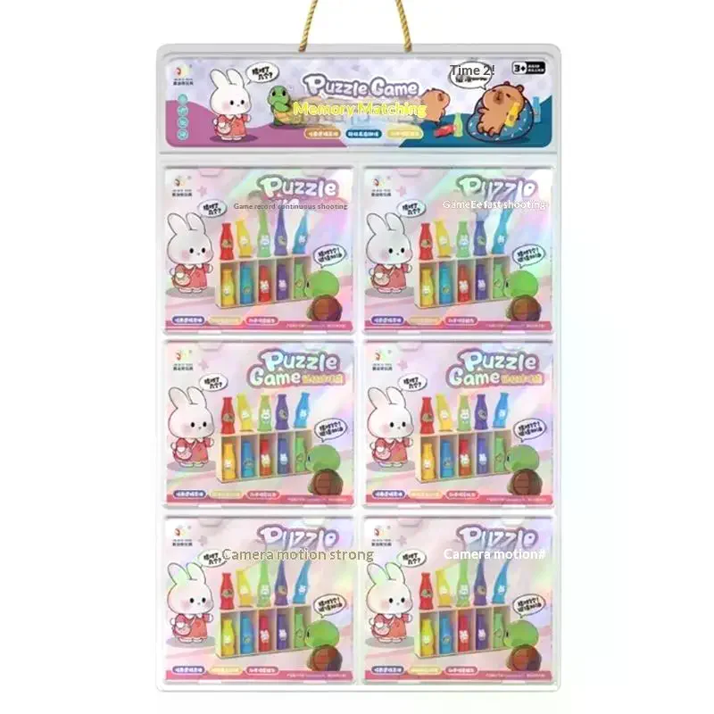 لعبة ألغاز مطابقة لزجاجة الذاكرة لسطح المكتب للأطفال، لعبة تفاعلية بين الوالدين والطفل #4