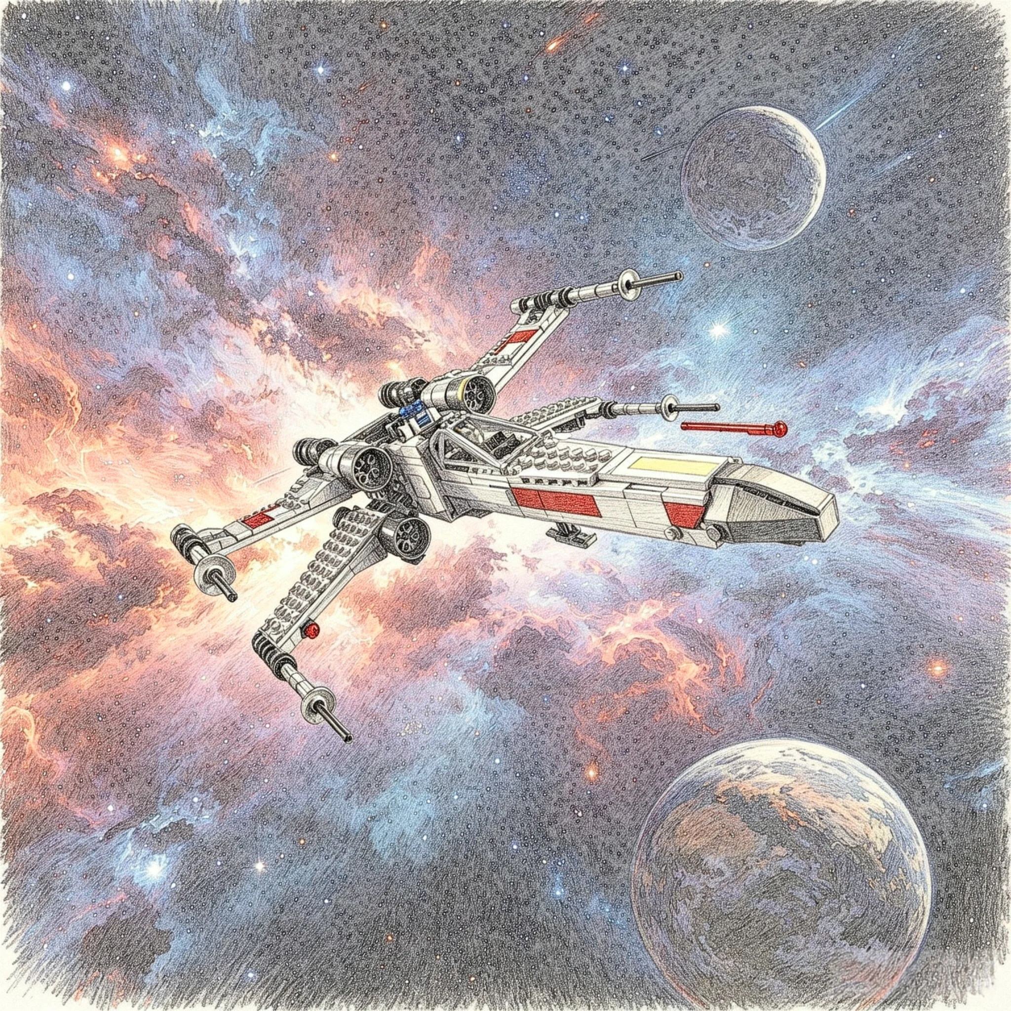 

New to X-wing creative fighter space building brick model toy men and women birthday party gifts