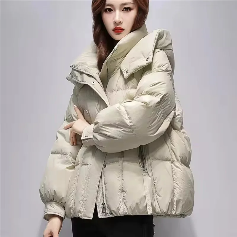 

Winter New Women's Short Hooded down Cotton-padded Jacket Thick Coat Joker Fashion Female Casual Korean Jacket Warm Overwear