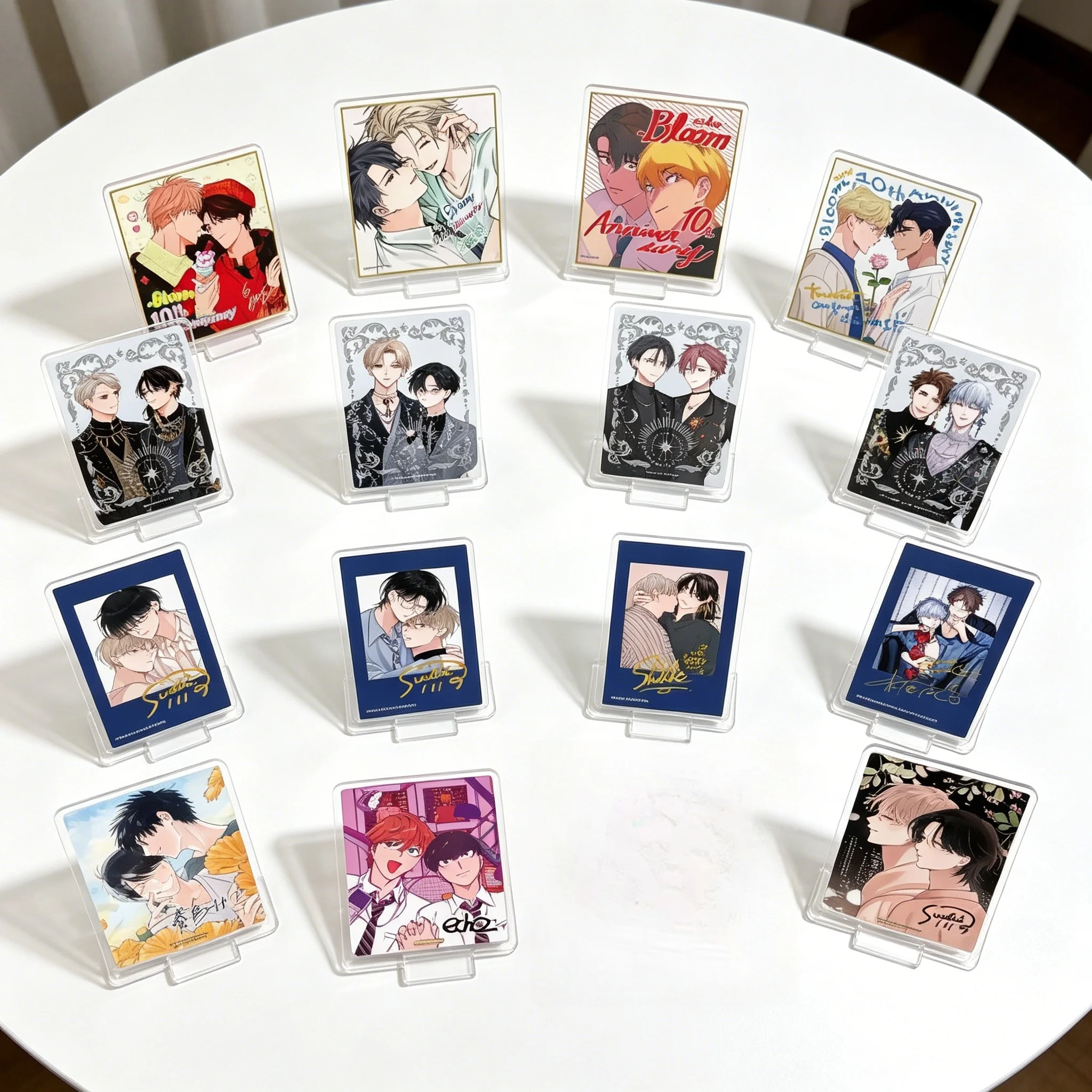 BL Bloom & Mellow Kis exhibit Kashima Yuki Sanada Ryoji rectangle Acrylic Stand Model Plate Keychains Desktop Ornament