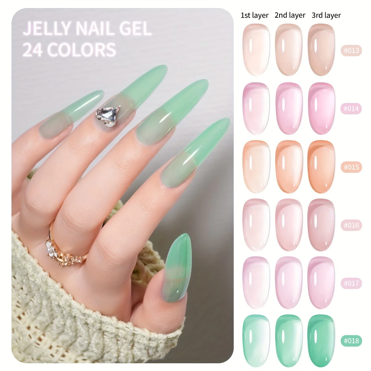 

XEIJAYI 6Pcs 7.3ML Ice Gel Nail Polish, Semi Permanent And LED Art Tools For Home And Beauty Salon Use, Home Salon Gift