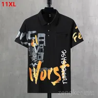 Spring plus size men's clothing extra loose casual short-sleeved T-shirt hip-hop plus bottoming shirt man POLO shirt 11XL 10XL