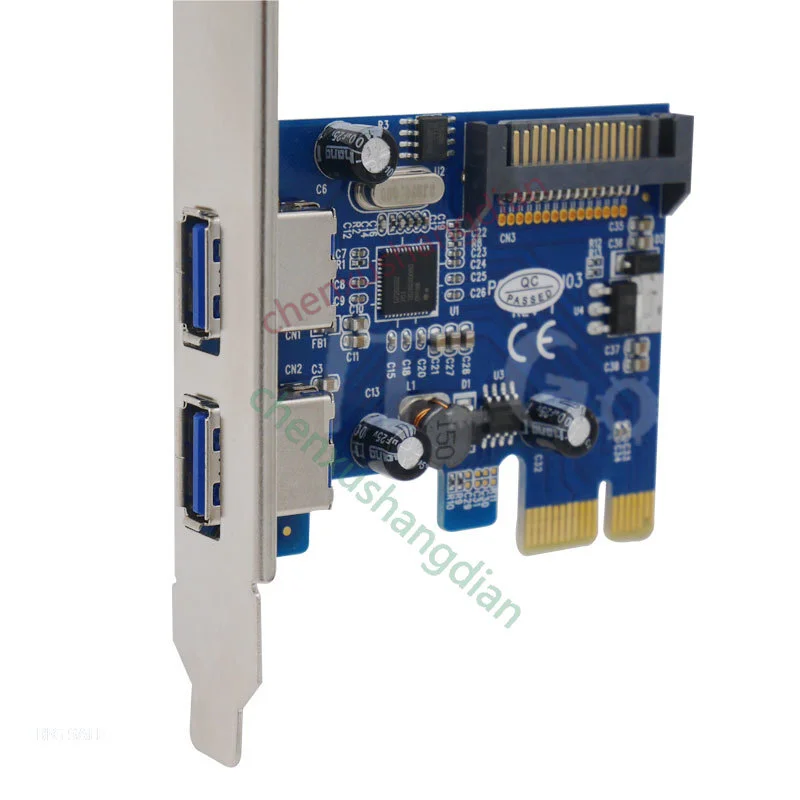 Carte d'extension PCI-E vers USB 3.0, 2 ports, extension à double port, procureur indépendant