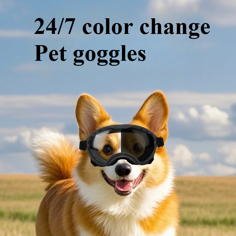 Pet Intelligent Color Changing Glasses Dog Goggles UV Resistant Windproof Outdoor Trendy Pet Sunglasses Dogs Accessories