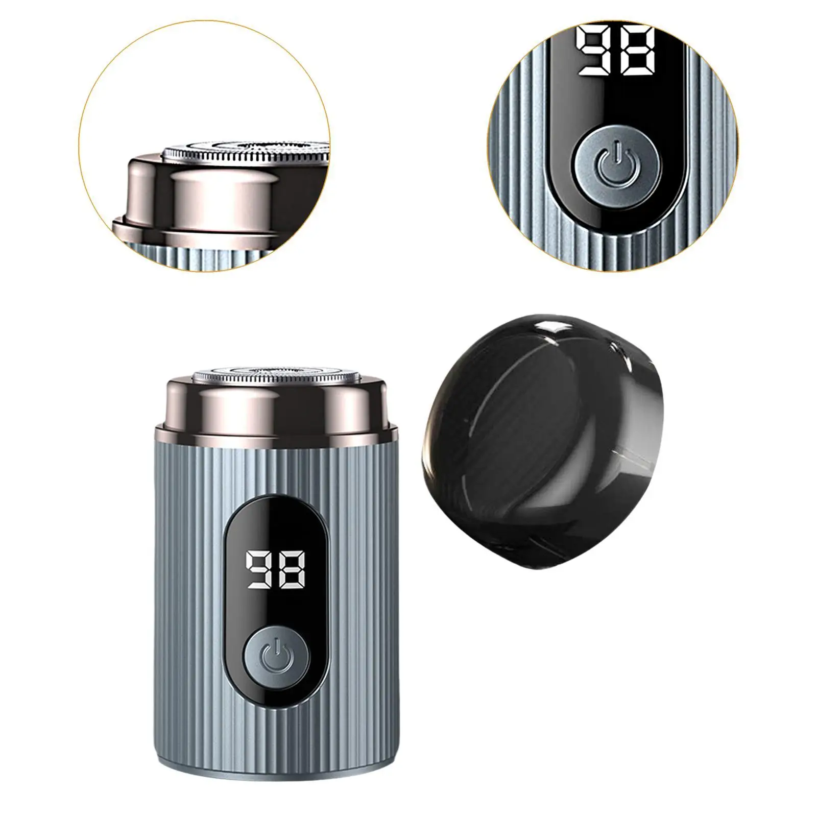 ماكينة تشذيب الوجه الكهربائية للرجال، ماكينة حلاقة صغيرة USB للعناية والسفر