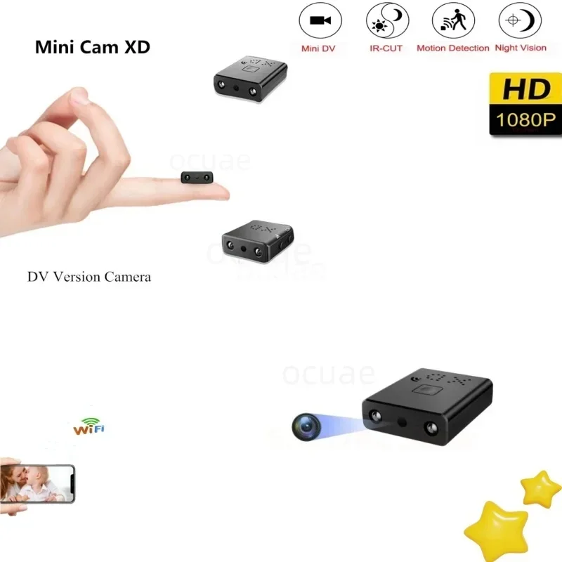 

1080P HD Smallest Mini WIFI Camera Camera for Home IR Night Vision Body Cam IP Remote Monitoring Camcorder Invisible Espia Cam