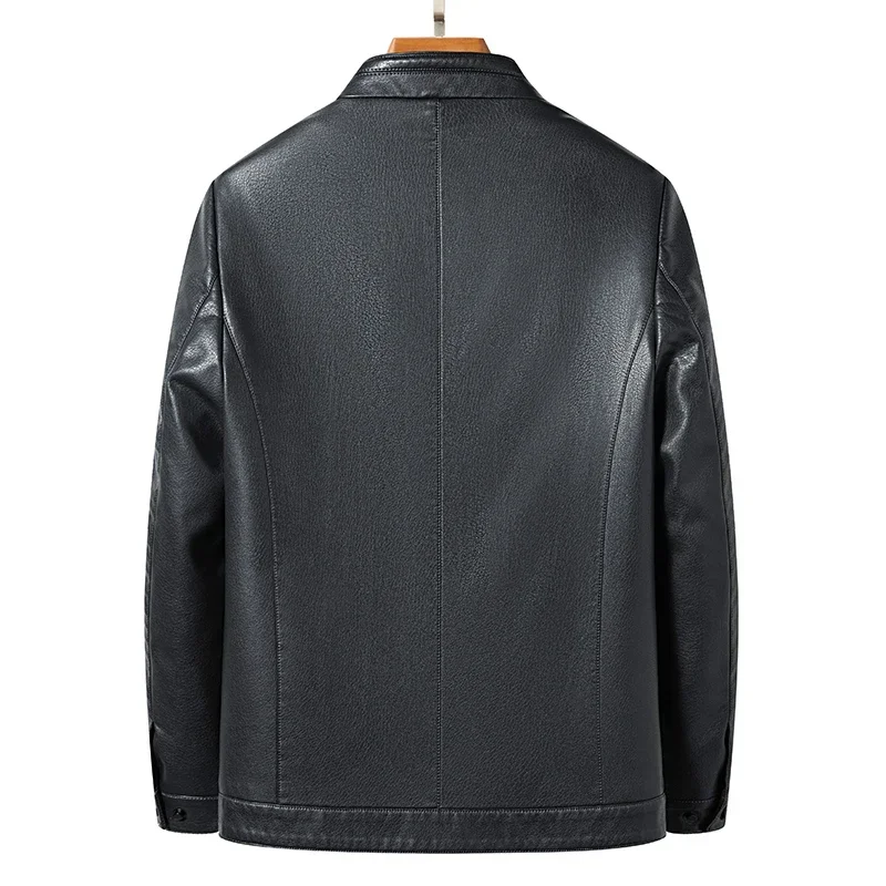 Autumn Men's Leather Jacket  Collar Youth Casual Coat Motorcycle