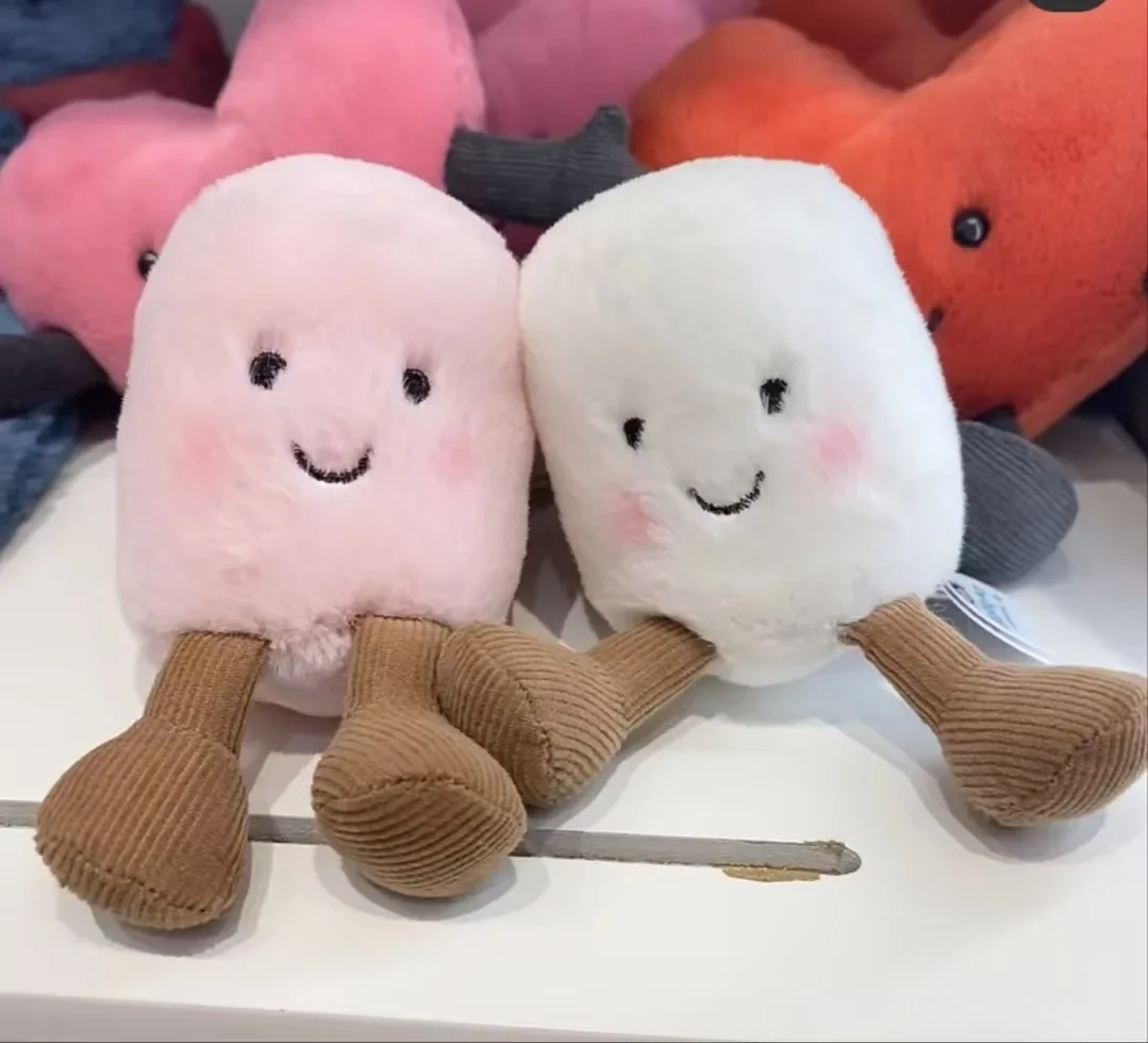 هلام القط أفخم حلوى القطن لونين لطيف لينة اثنين لهجة حقيبة سلسلة مفاتيح قلادة أفخم الاكسسوارات دمية سيارة قلادة هدية عيد #5