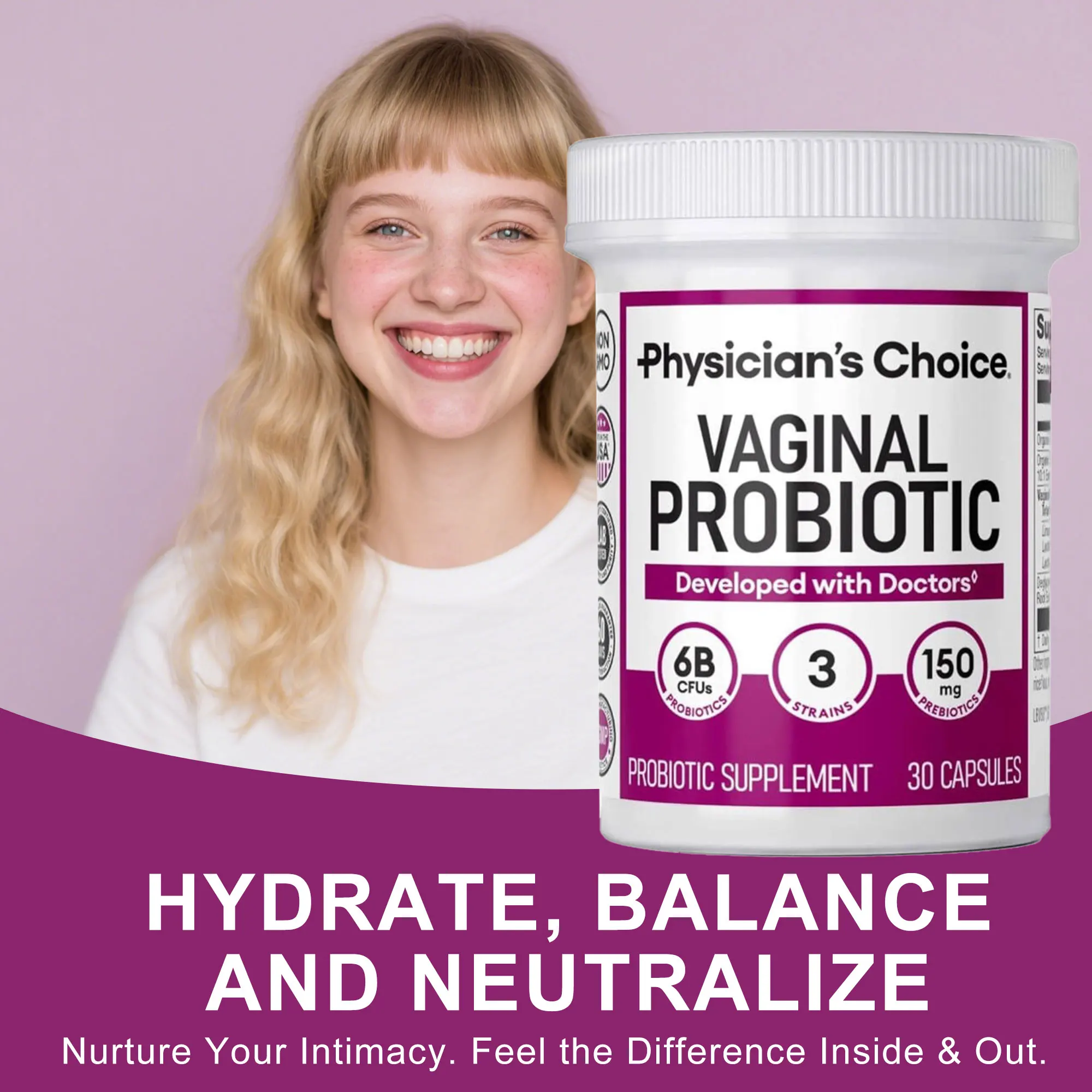 

Vaginal Probiotic for Women - Promote Vaginal Health, Balances PH, Bacteria and Yeast Balance, Improve Immunity, Reduce Odor