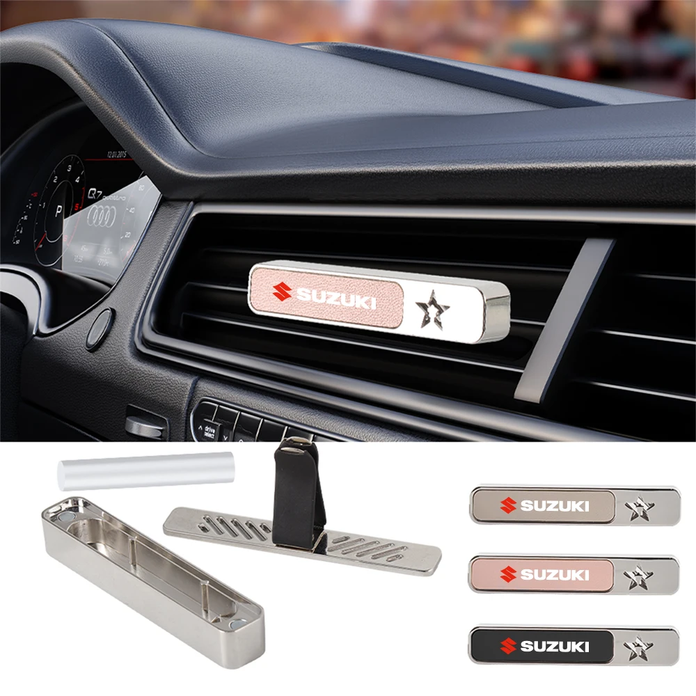 سيارة تنفيس الهواء العطور سيارة معطّر الهواء نكهة رائحة رائحة لسوزوكي سويفت جيمي فيتارا الساموراي بالينو G70 الظباء ملحق