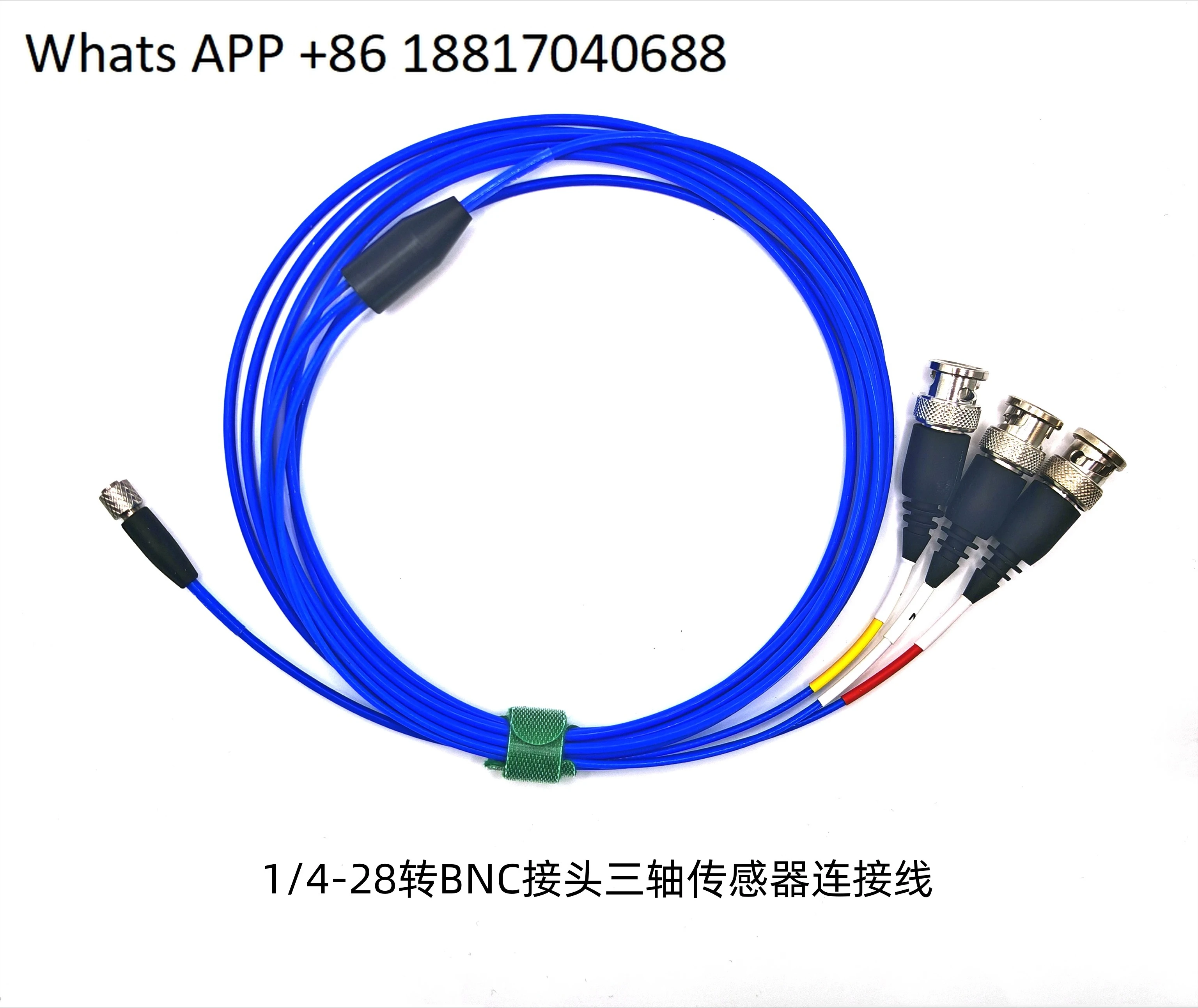 

Трехосевой датчик вибрации, 4P-разъем, четырехжильный разъем 1/4-28 UNF к BNC PCB, треххосевой клеммный кабель датчика