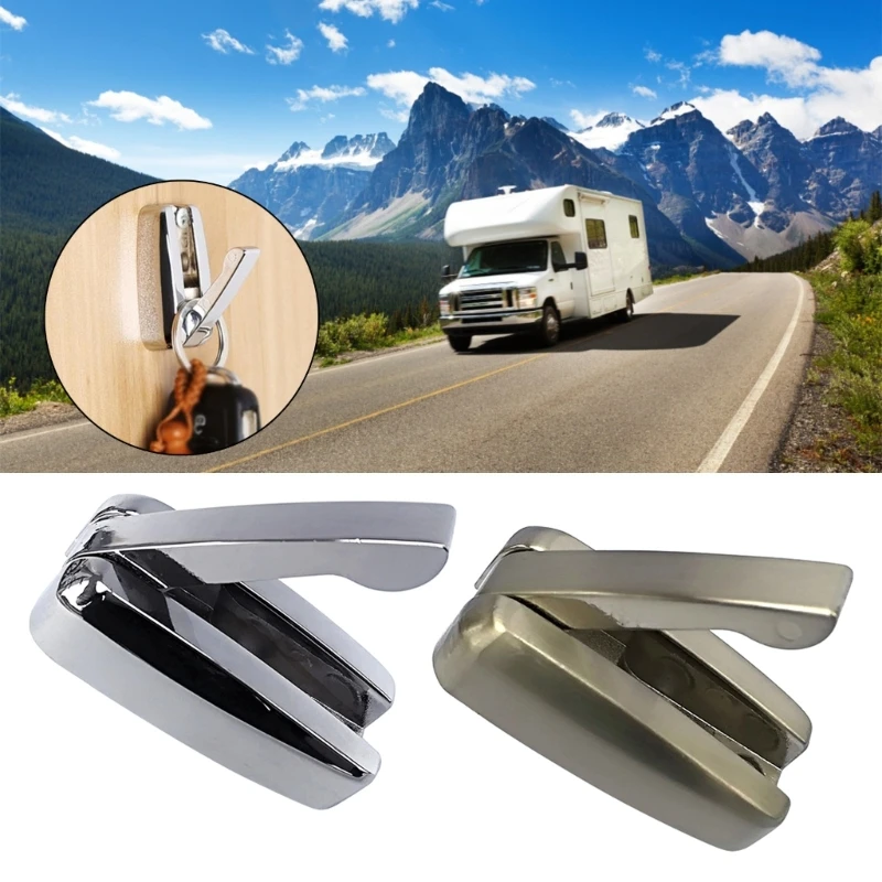 RV Bathroom Towel Hook Zinc Alloy Camper Trailer Screw Mount Bedroom Bag Coat Hat Key Hanger Small Storage Hook RV Accessories