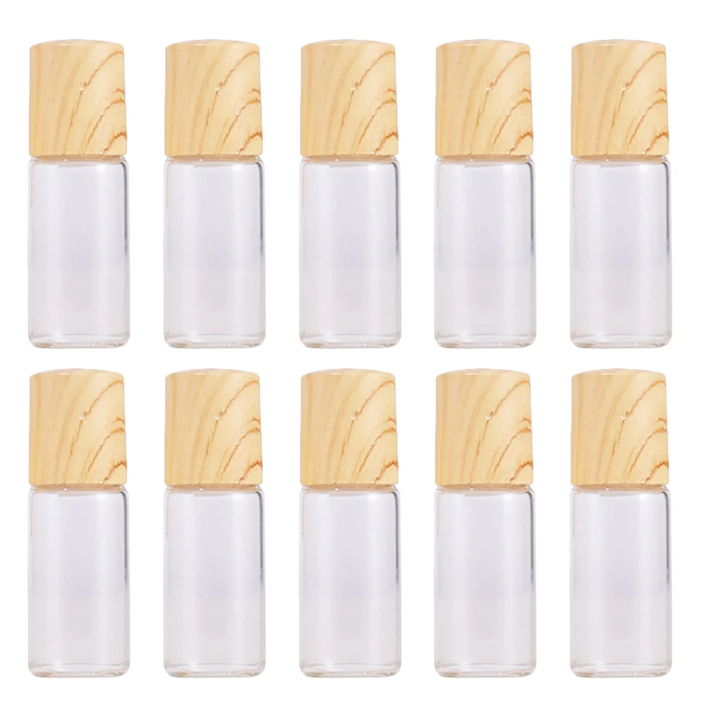 

10 Pcs Bulk Lip Gloss Essential Oil Bottle Roller Bottles for Oils with Cover Glass Perfume Travel