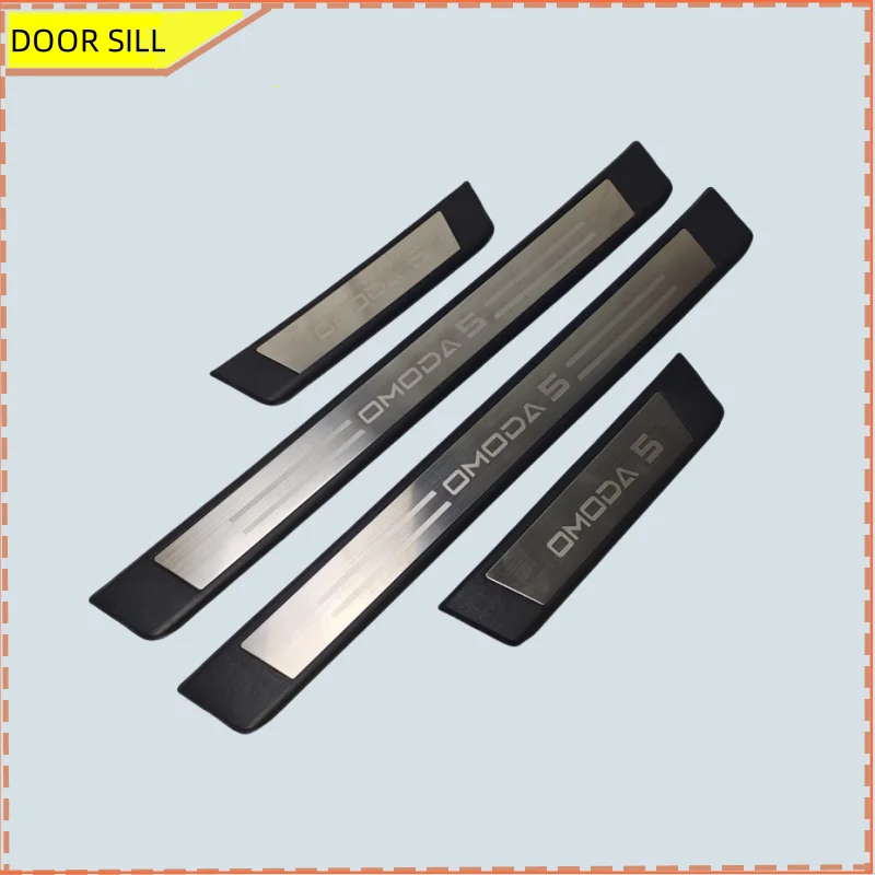 

For CHERY OMODA 5 2022 Car Accessories 4pcs/Lot ABS Stainless Steel Door Sill Pedal Scuff Plate