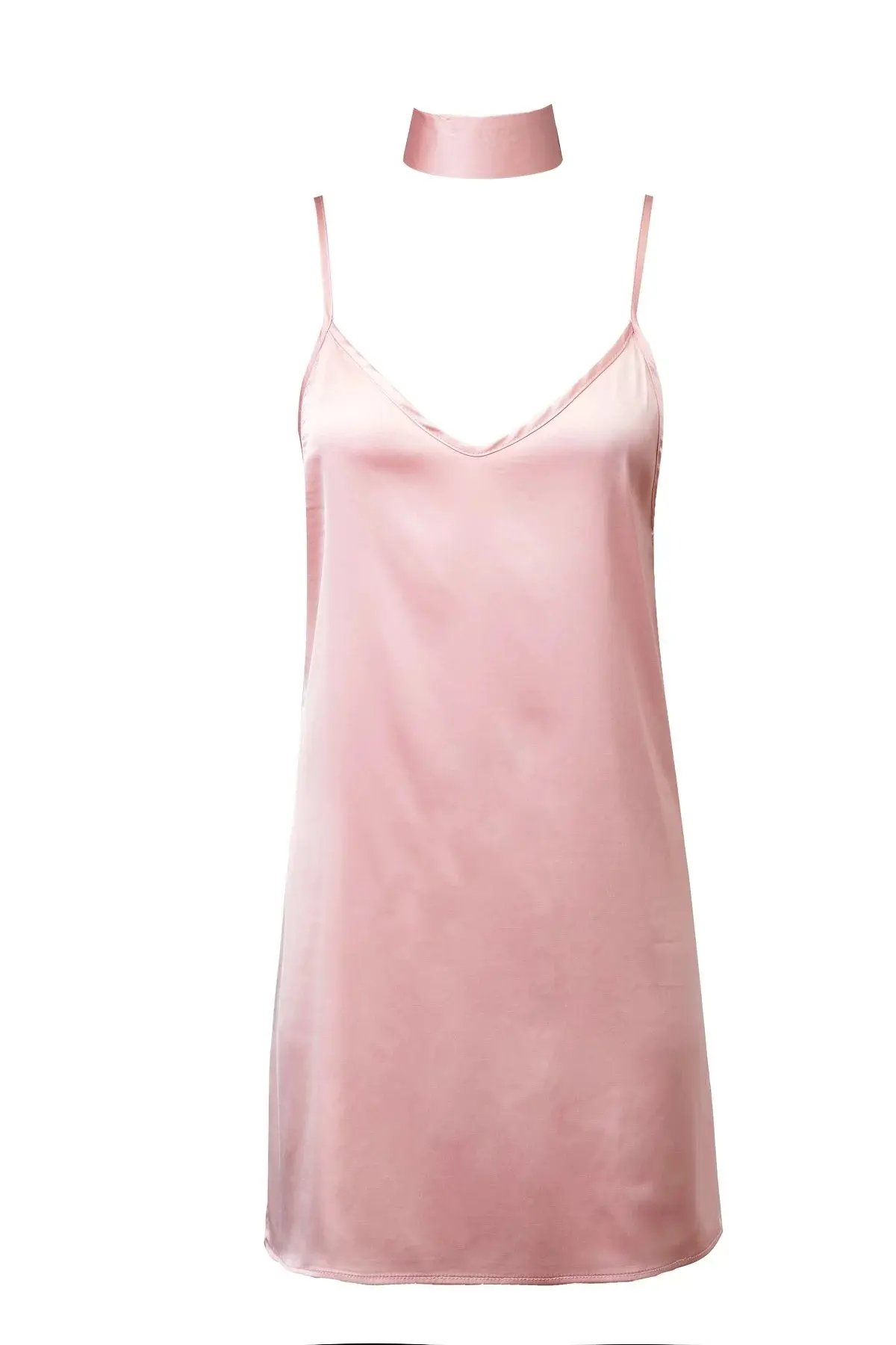 Bella Philosophy summer new women's pure satin ribbon neck balck wine red pink blue cami sleepy dress pajama sexy mini dress