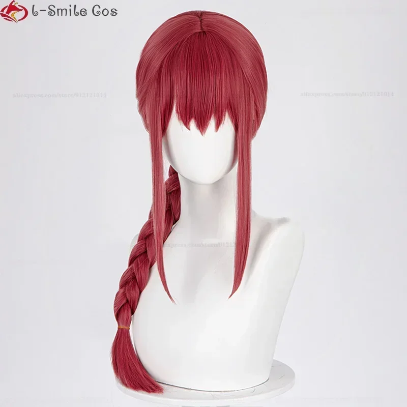 Wigs chainsaw man cosplay Makima cosplay wig red braided heat resistant synthetic hair Party Makila wigs cosplay wig cap