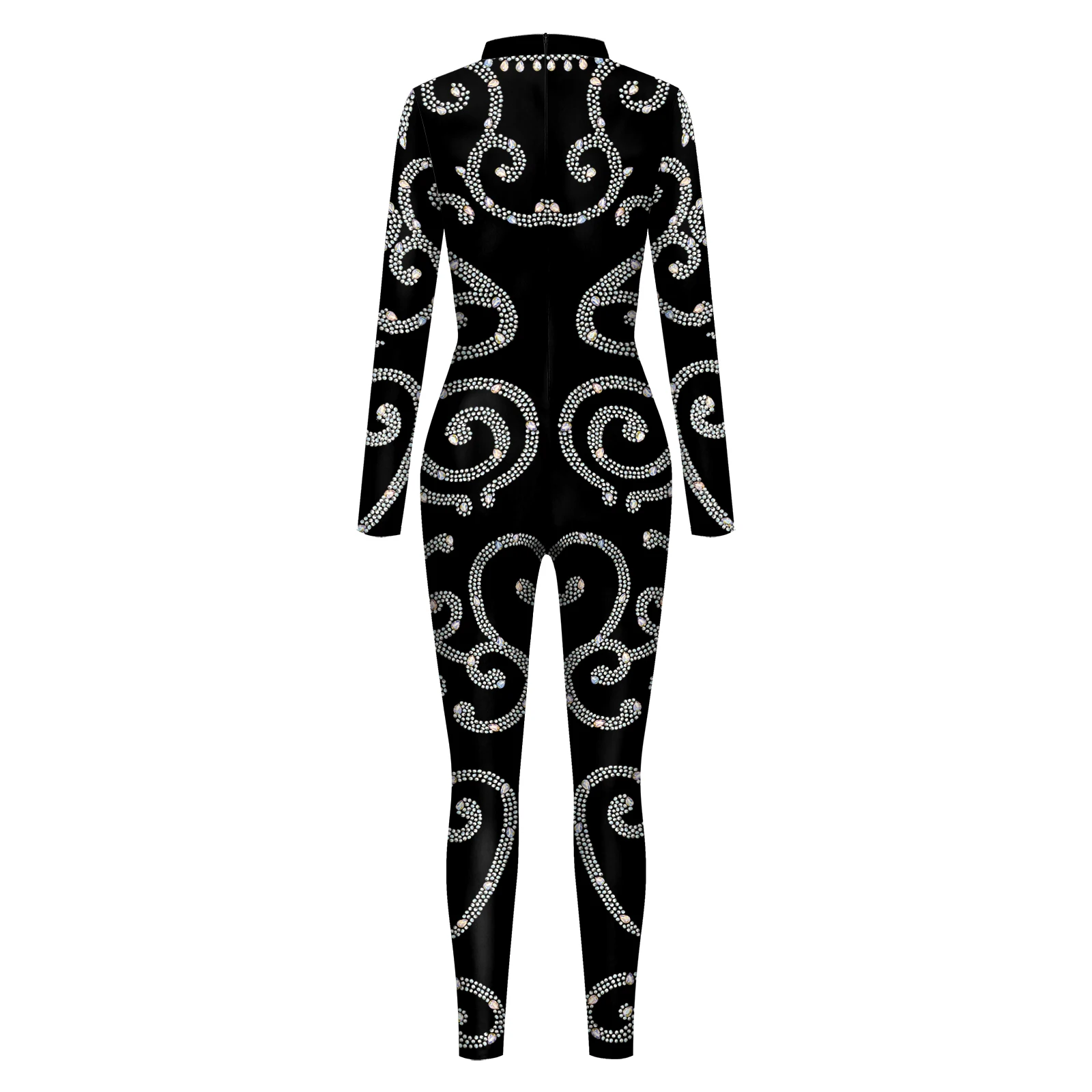 Zawaland-body con estampado 3D para mujer, disfraces de Cosplay, moda de Halloween, fiesta, espectáculo, mono Sexy de Halloween para mujer adulta