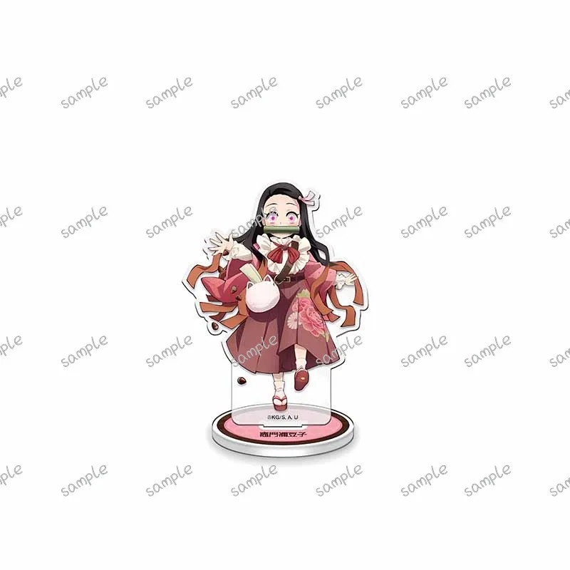 16cm Demon Slayer Holiday Dress Up Acrylic Stand Tanjirou Figure Muichirou Statue Shinazugawa Doll Mitsuri Figur Nezuko Toys Boy
