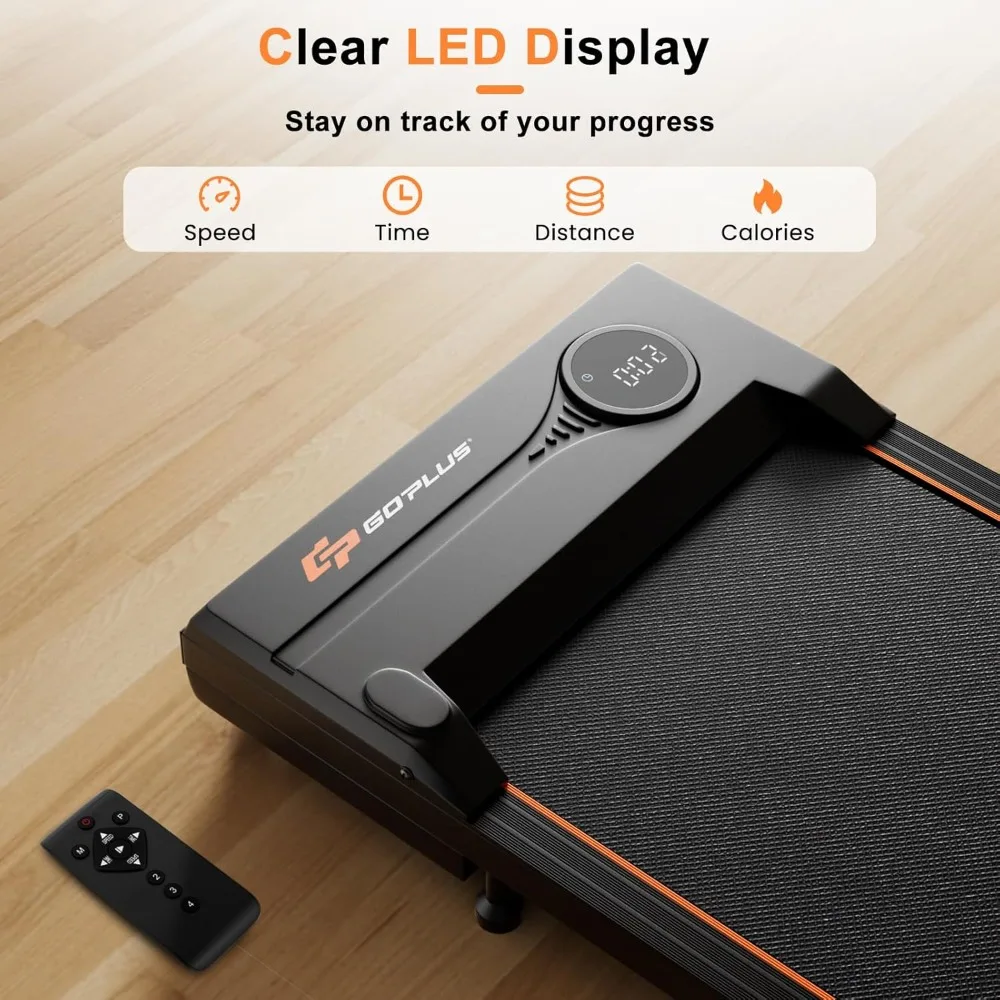 وسادة المشي، سعة 340 رطل تحت جهاز المشي المكتبي مع جهاز تحكم عن بعد، شاشة LED، 12 برنامجًا محددًا مسبقًا، طواحين مشي محمولة #4