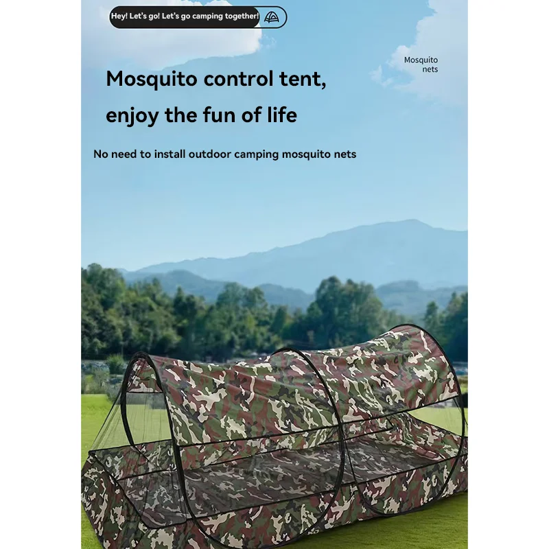 Folding Portable Mosquito Net for Trips Mesh Tent WithZipper Outdoor New Camping Mosquito Net Tent WithBottom For Single Bed