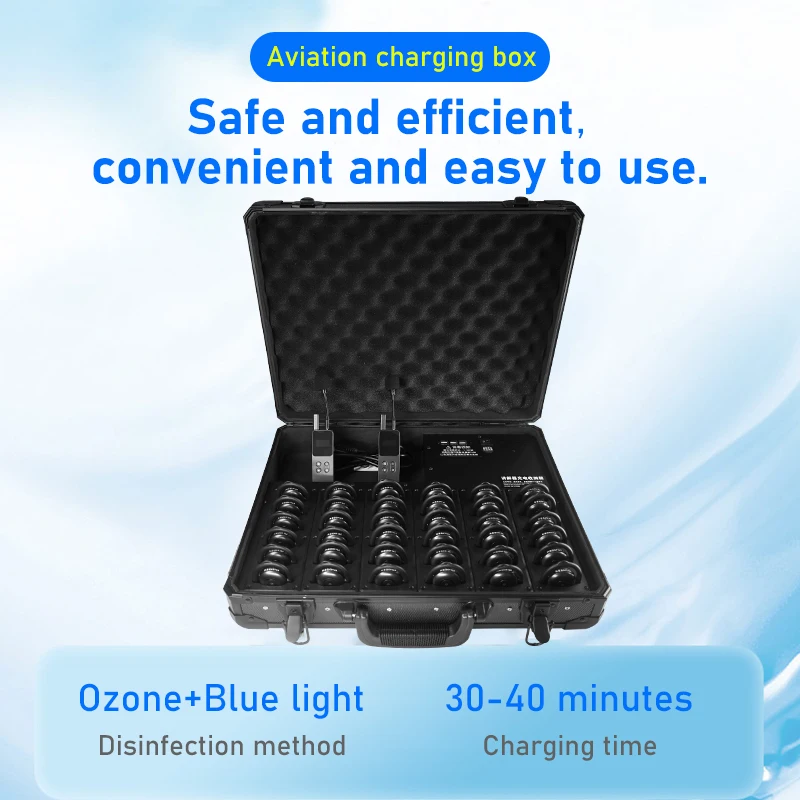 ระบบไกด์นำเที่ยวไร้สาย 4G ระยะไกล พร้อมกล่องชาร์จ หูฟังแบบเกี่ยวหู สำหรับการประชุม ระยะการสื่อสาร 50 กม.