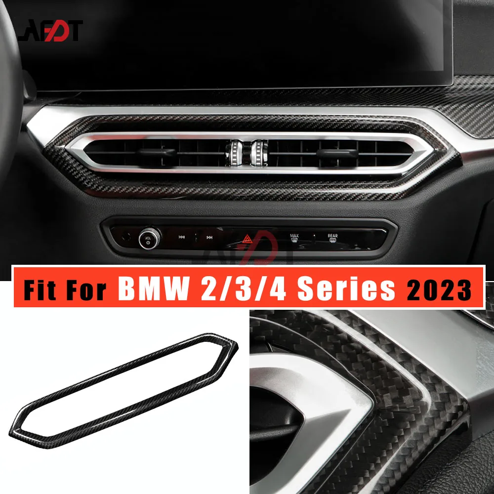 

AFDT For BMW 2 3 Series G20 G42 M3 G80 M2 G87 2023 I3 I4 Real Carbon Fiber Center Air Vent Outlet Frame Cover Trim