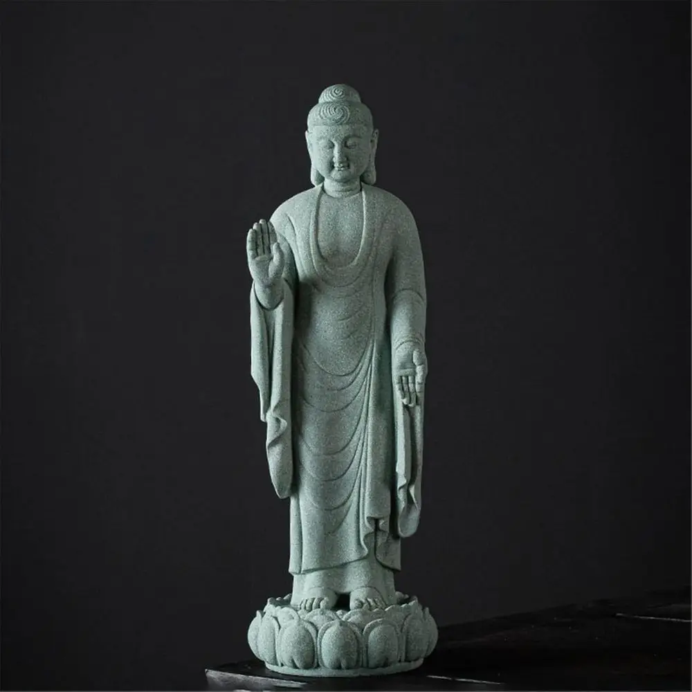 

Sandstone Chinese Style Buddha Statue Ornament Home Office Tea Pet Decoration-Style4