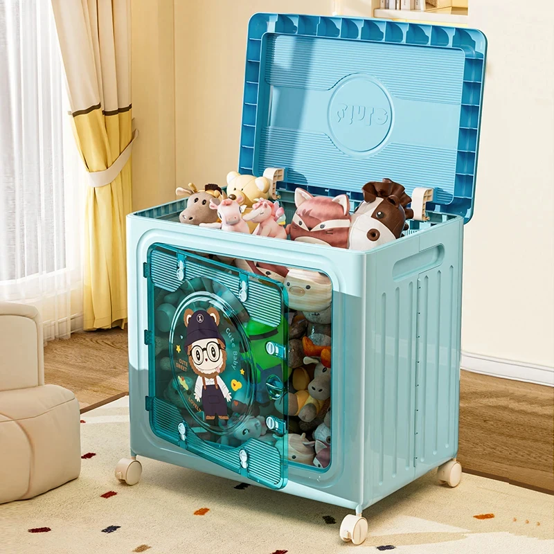 

DAYOOH Large Capacity Flip-Top Bedroom Clothes Bedding Organizer-Installation Foldable Dust-Proof PP Storage Bin