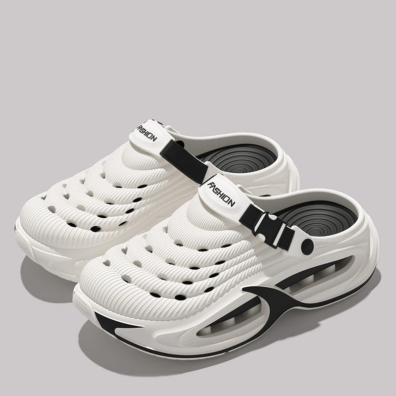 Fashion Hollow Out Thick Bottom Sports Sandals Men Eva Soft Sole Summer Clogs Sandals Men Non Slip Outdoor Driving Beach Sandles
