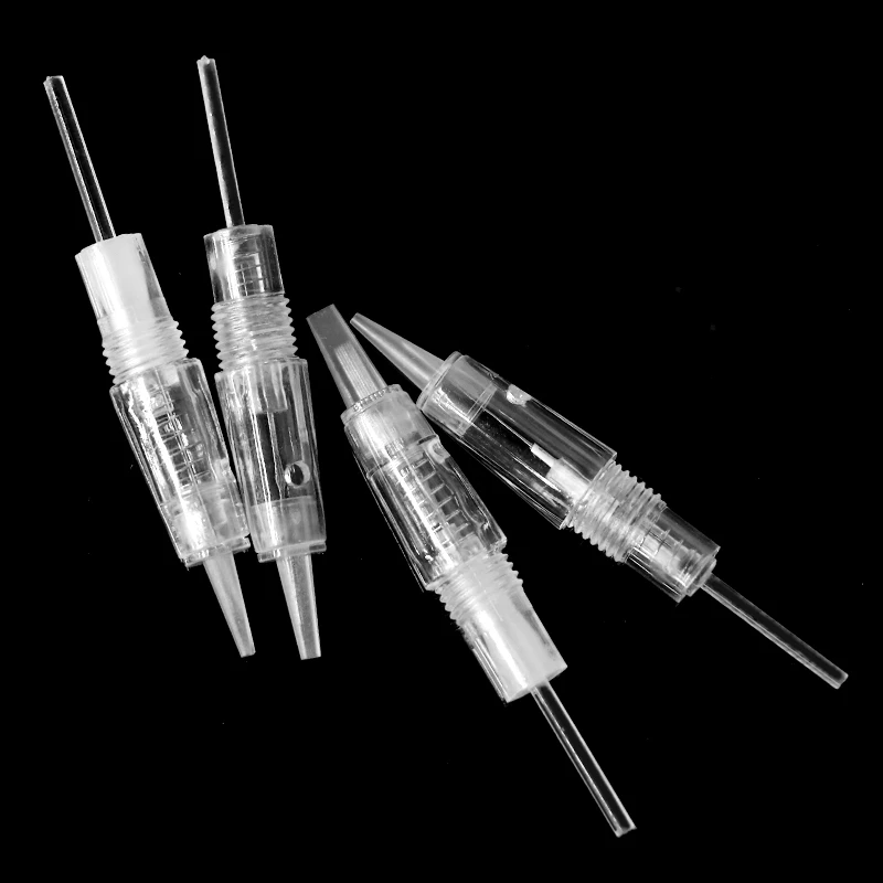 10pcs Tattoo Needles Cartridge Tip For Permanent Makeup Machine Disposable Spiral Mouth Tattoo Needles For Tattoo Machine
