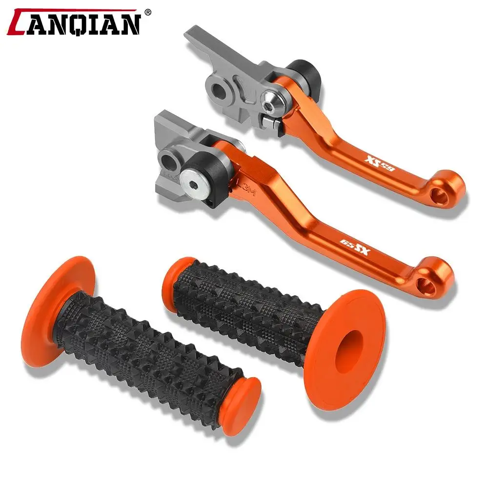 Motorcycle Aluminum DirtBike Brake Clutch Lever 7/8'' Rubber Handle Bar Grip For 65SX 65 SX 2014 2015 2016 2017 2018 Accessories