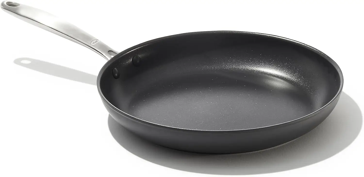 

10-Inch Ceramic Nonstick Frying Pan, PFAS-Free, Oven Safe to 430°F, Scratch Resistant with Stainless Steel Handle for Home Cooks