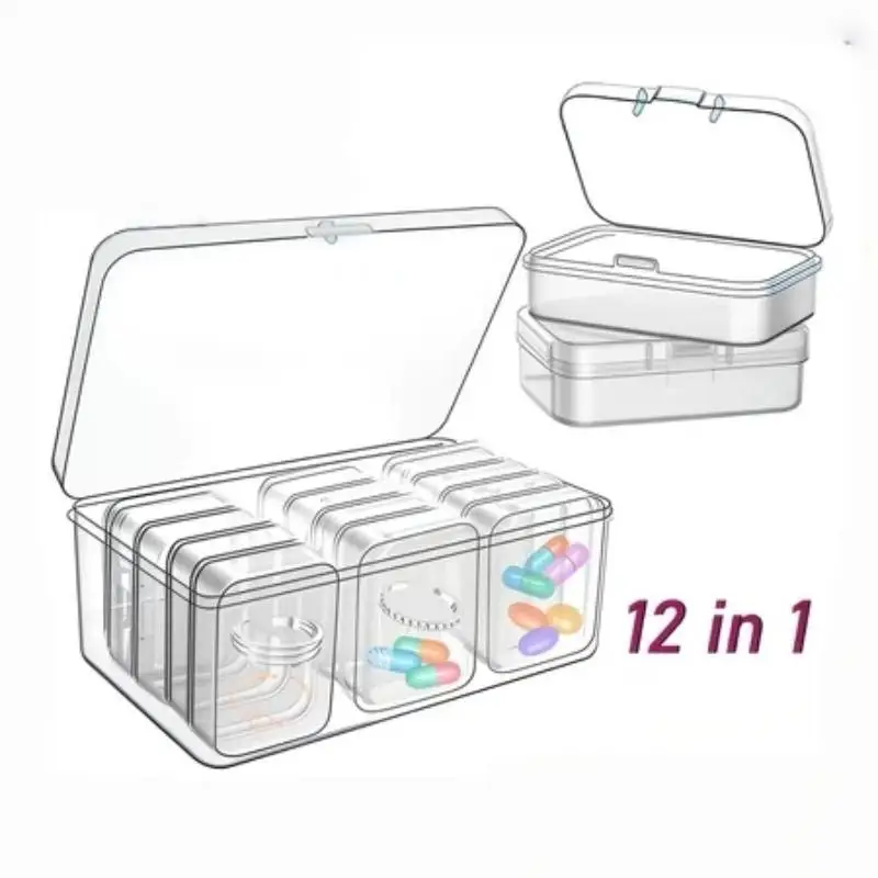 Clear Storage Box Organizer 12/15 In 1 Storage Containers Box Organi Accessories Organizer Crafts Box