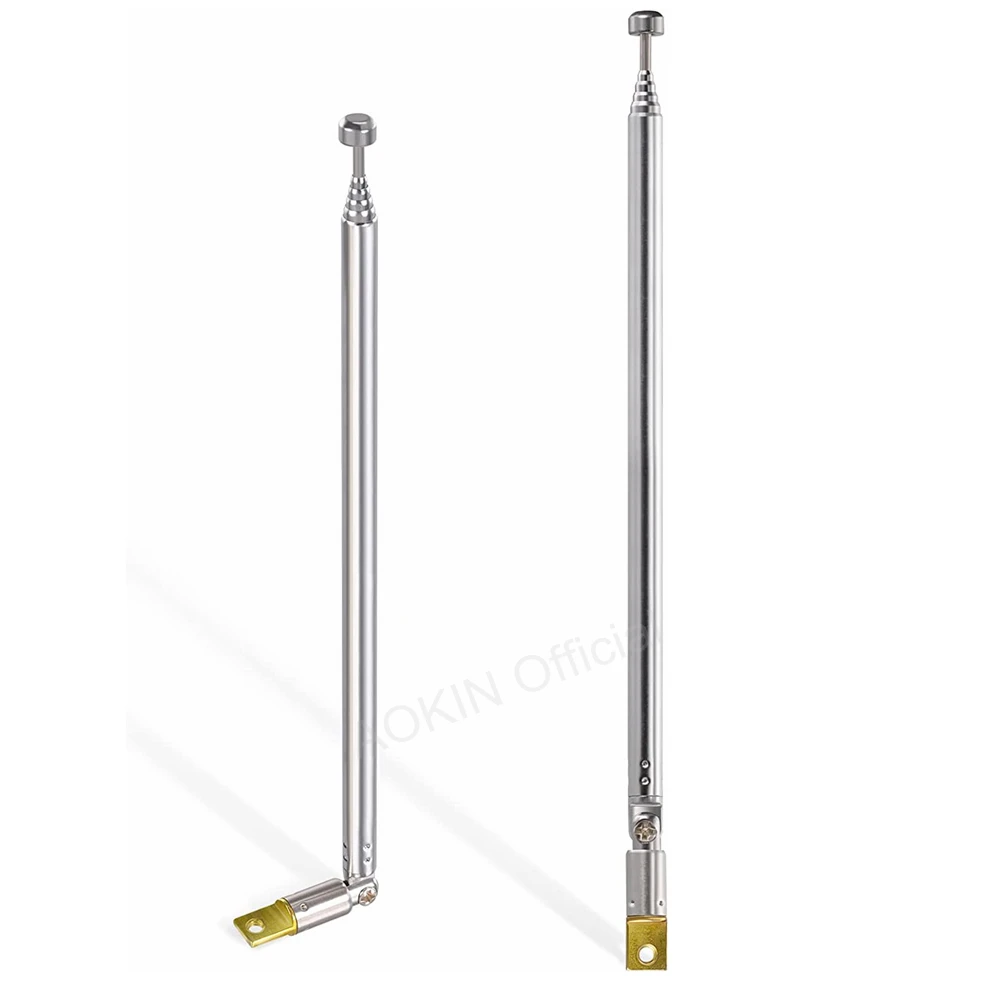 1 Pair AM FM Radio Universal Antenna 65cm Telescopic Stainless Steel Replacement Antenna Aerial for Radio TV