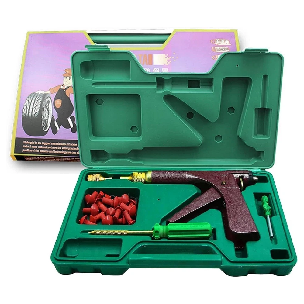 AliExpress NONE Car Motorcycle Tire Repair Gun Tyre Puncture Wheel Repair Plugger Kit Mushroom Plug For SUV Bike Car Tire Block Air Leaking kit