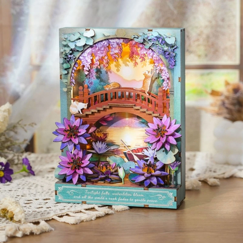 Natural Miniature Scene with Visible Texture for Painting, Creative Assembly, and Display on Shelves or Desks 37JD