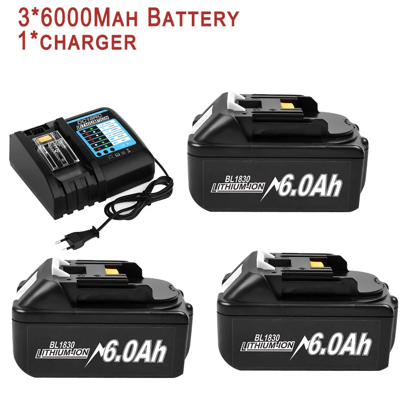 Voor Makita 18 V BL1830 BL1860 BL1850B BL1850 BL1840 Schroevendraaier Batterij & Oplader 18 V Vervanging Power Tool Batterij ﻿