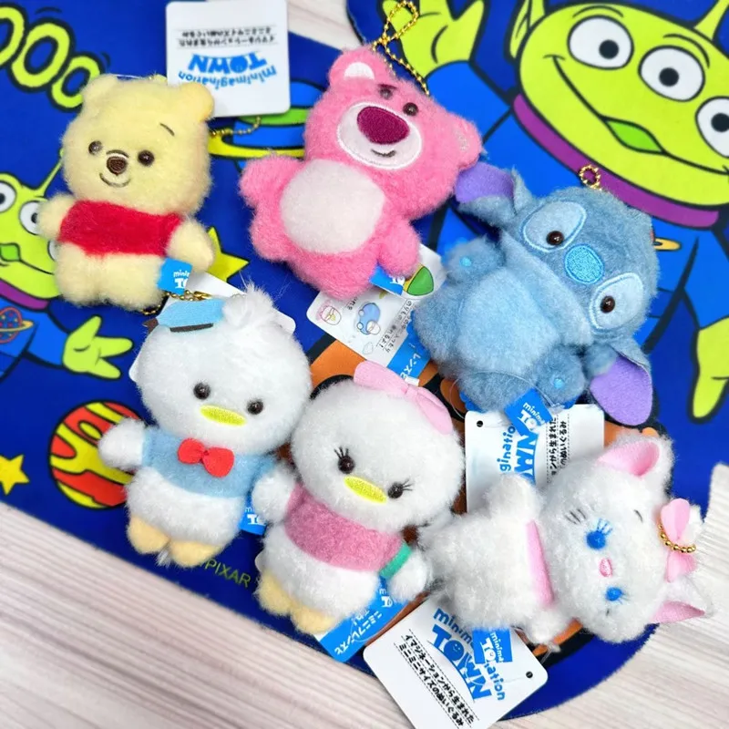 Miniso ディズニーポーカーイチゴクマドナルドダックメアリーキャットステッチぬいぐるみバッグペンダントキーホルダージュエリーギフトぬいぐるみペンダント