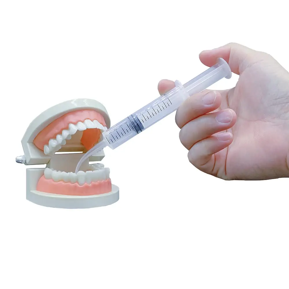 100pcs 12ml Dental Disposable Irrigation Syringe With Curved Tip Sterile Individually Packed, Pet Feeding, Ear Cleaner irrigator