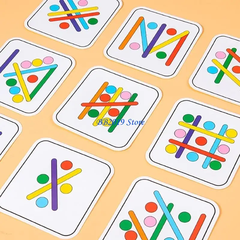 Q0KB 감각 퍼즐 다채로운 스틱 장난감 조기 학습 보드 게임 공간 활동 장난감