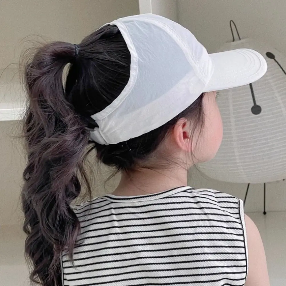 Korean Style Half Empty Top Hat Bow Anti-UV Sun Hat Summer Kid Sunhat No Top Beach Hat Shading Hat Children's Visor Hat Girls