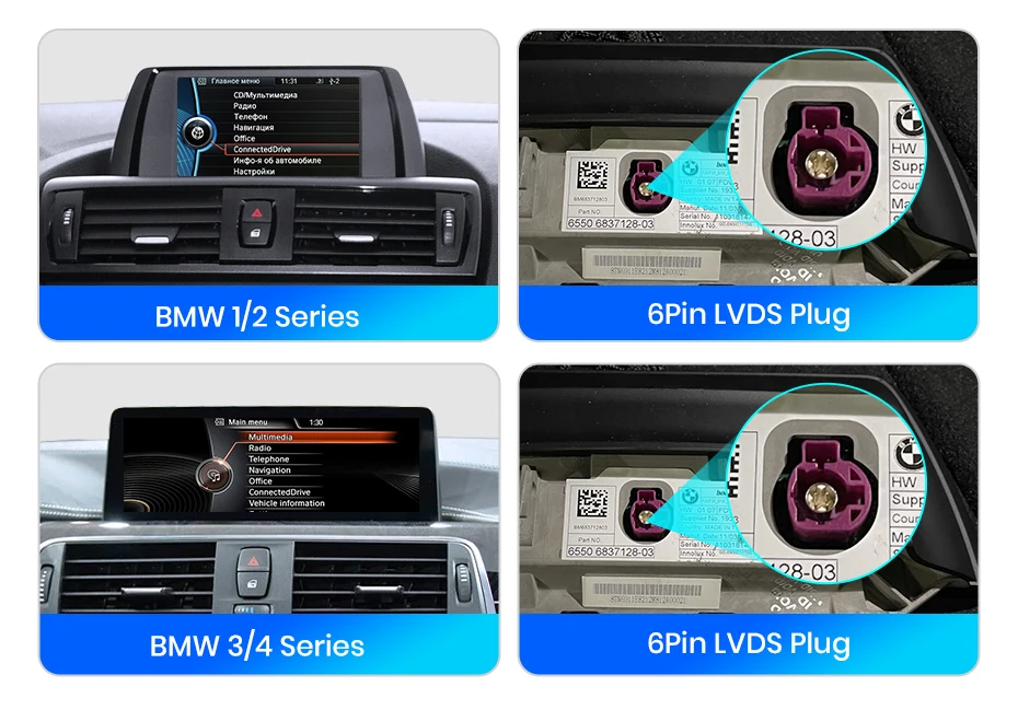 Junsun 1920*720 Drahtlose Carplay Android Auto Multimedia Auto Radio Für BMW 1 2 3 4 serie F20 F21 F22 F30 F31 F32 F33 F34 F36 – Detail 2