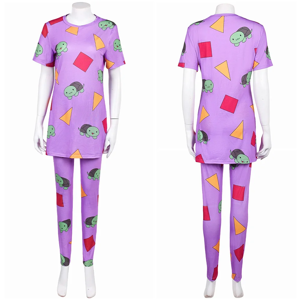 Kpop Demon Hunter Huntrix Girl Group Zoey Cosplay disfraces de mujer adorables pijamas morados ropa de dormir de juego de rol ropa diaria de Halloween