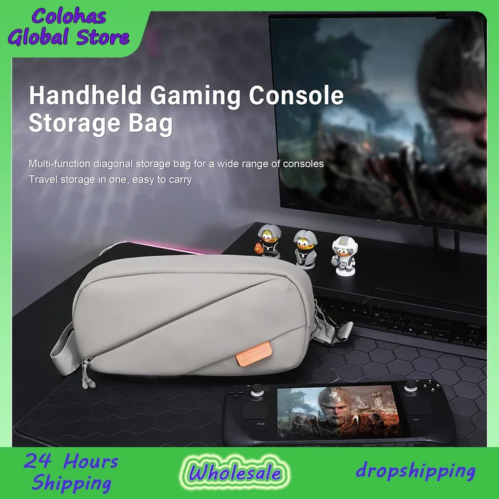 Game Console Crossbody Bag Switch/ROG Hard Shell Lined Storage Bag for/PS Portal/Steam Deck/Steam Deck OLED Men's Shoulder Bag