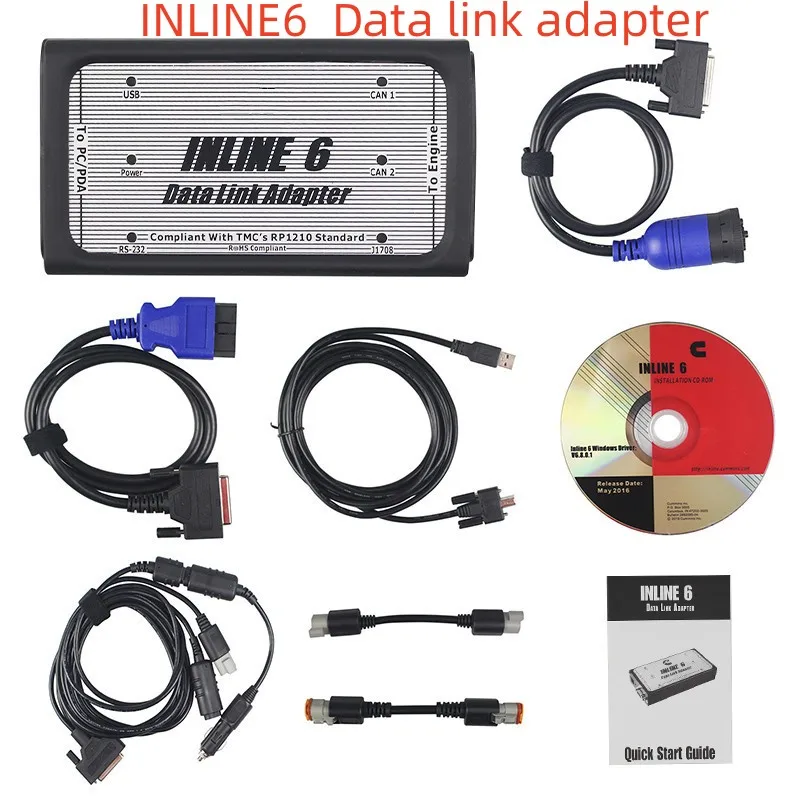 INLINE 6 Data Link Adapter Insite v7.62 Data Link Adaptor for OBD2 Truck Scanner Diagnostic Tool english version