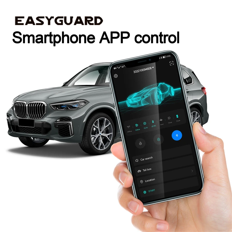 Bezprzewodowy moduł Bluetooth EasyGuard tylko do alarmów samochodowych serii ec002 i ec002pp